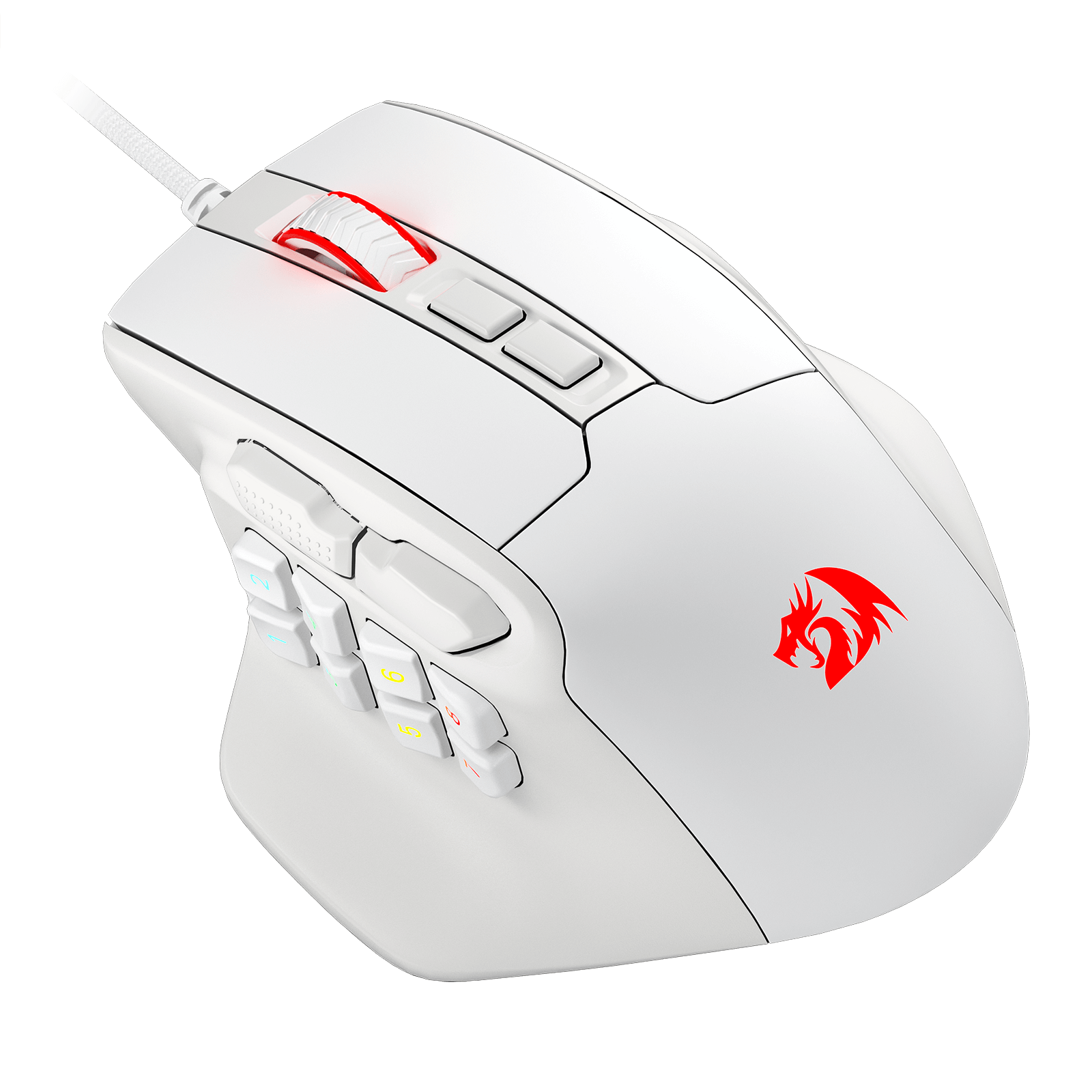 Tetikus Permainan MMO Redragon M811 Aatrox, Tetikus Gamer RGB Berwayar 15 Butang Boleh Atur Cara dengan Binaan Cengkaman Semulajadi Ergonomik, 10 Kekunci Makro Sisi, Perisian Menyokong Ikatan Kekunci & Lampu Belakang DIY