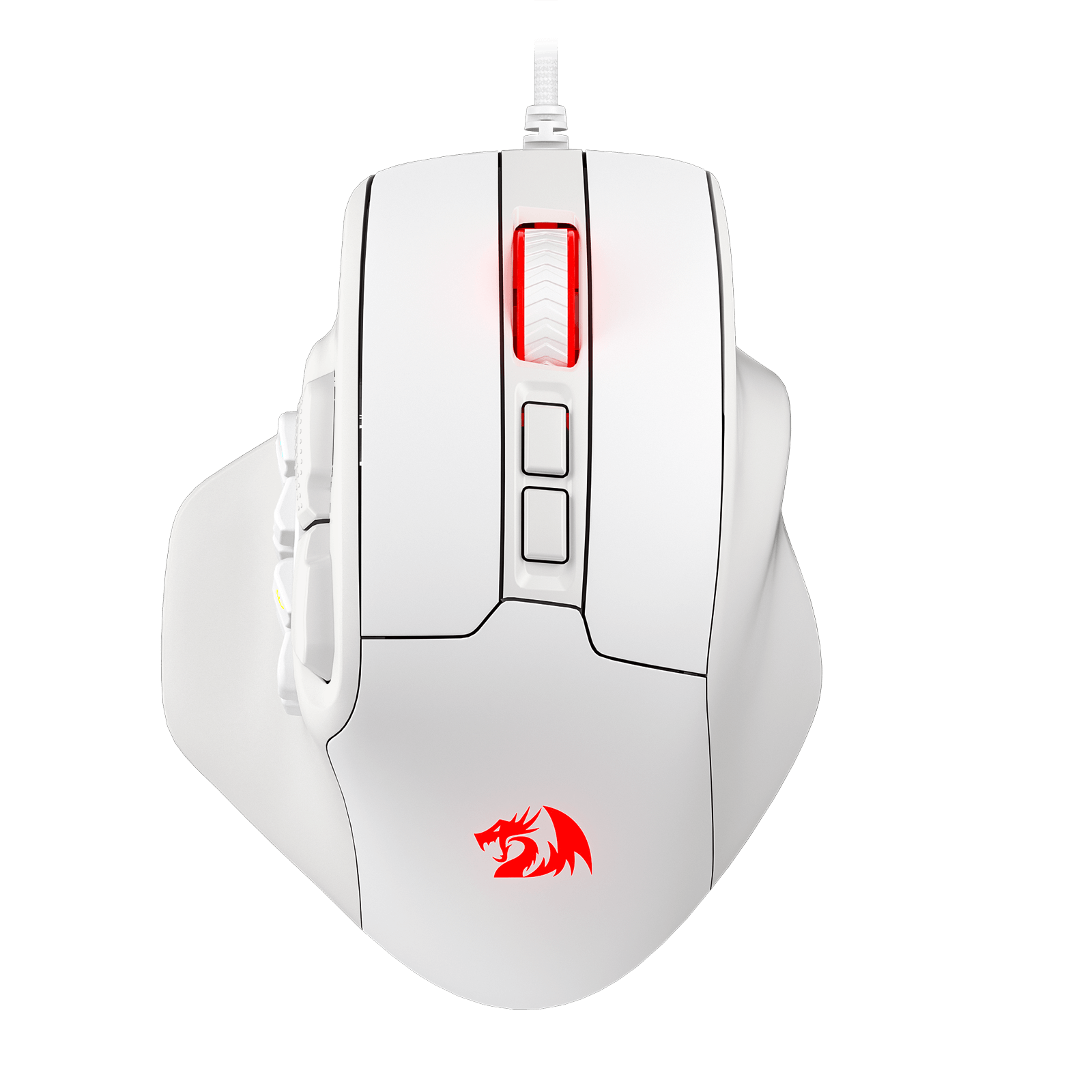 Tetikus Permainan MMO Redragon M811 Aatrox, Tetikus Gamer RGB Berwayar 15 Butang Boleh Atur Cara dengan Binaan Cengkaman Semulajadi Ergonomik, 10 Kekunci Makro Sisi, Perisian Menyokong Ikatan Kekunci & Lampu Belakang DIY