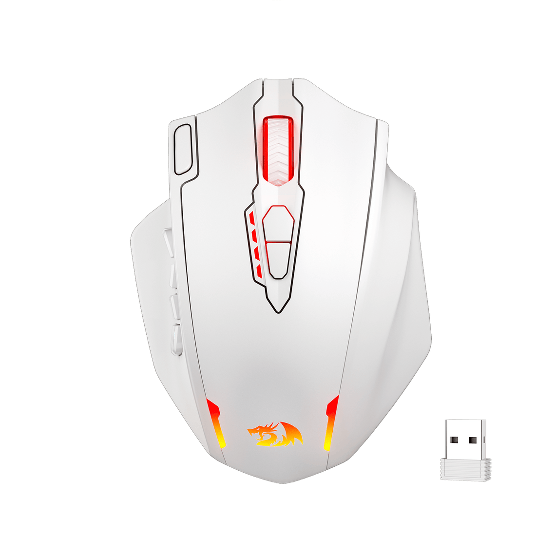 Redragon M913 Impact Elite Tetikus Gaming Tanpa Wayar, Tetikus Gamer RGB Berwayar/Tanpa Wayar 16000 DPI dengan 16 Butang Boleh Atur Cara