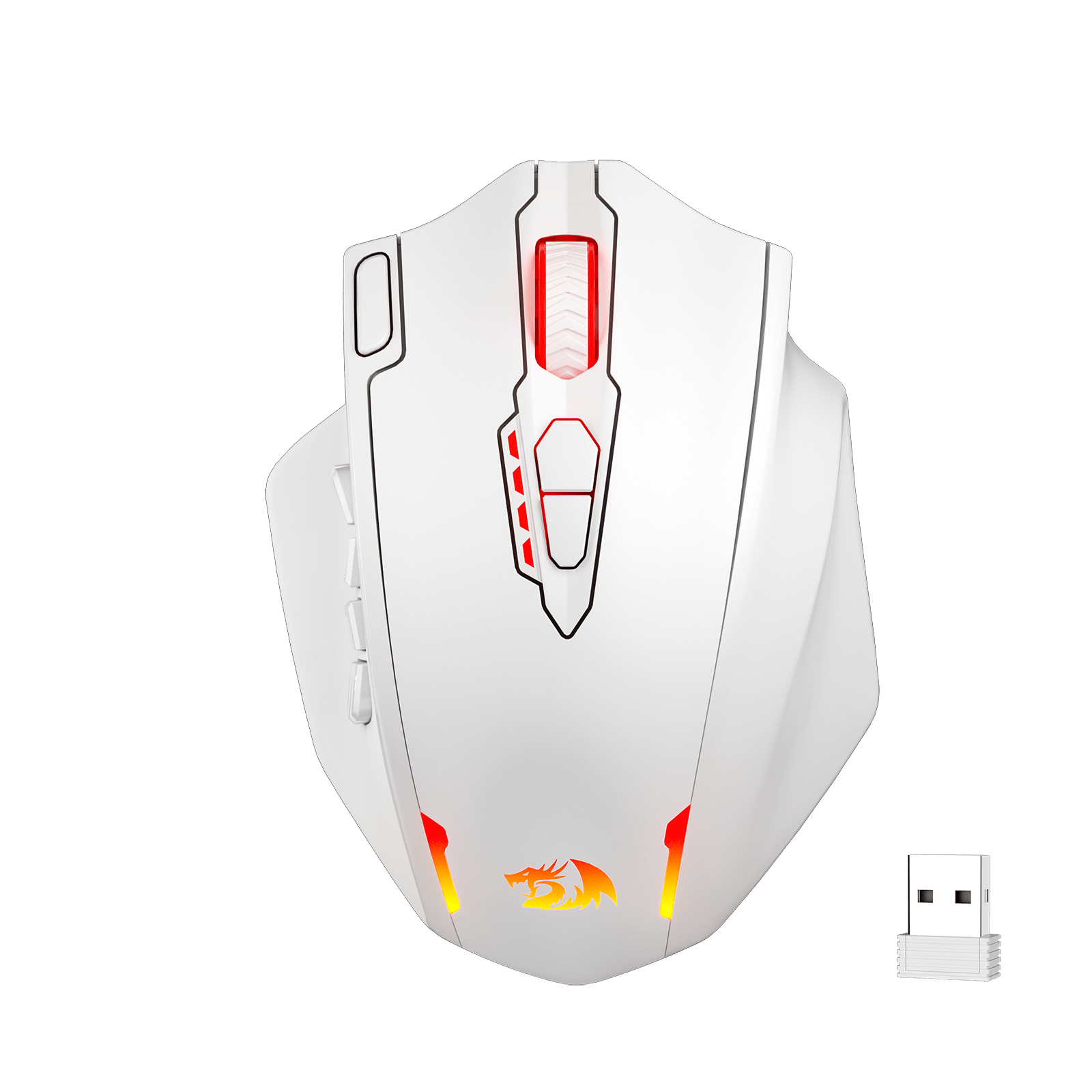 Redragon M913 Impact Elite Tetikus Gaming Tanpa Wayar, Tetikus Gamer RGB Berwayar/Tanpa Wayar 16000 DPI dengan 16 Butang Boleh Atur Cara