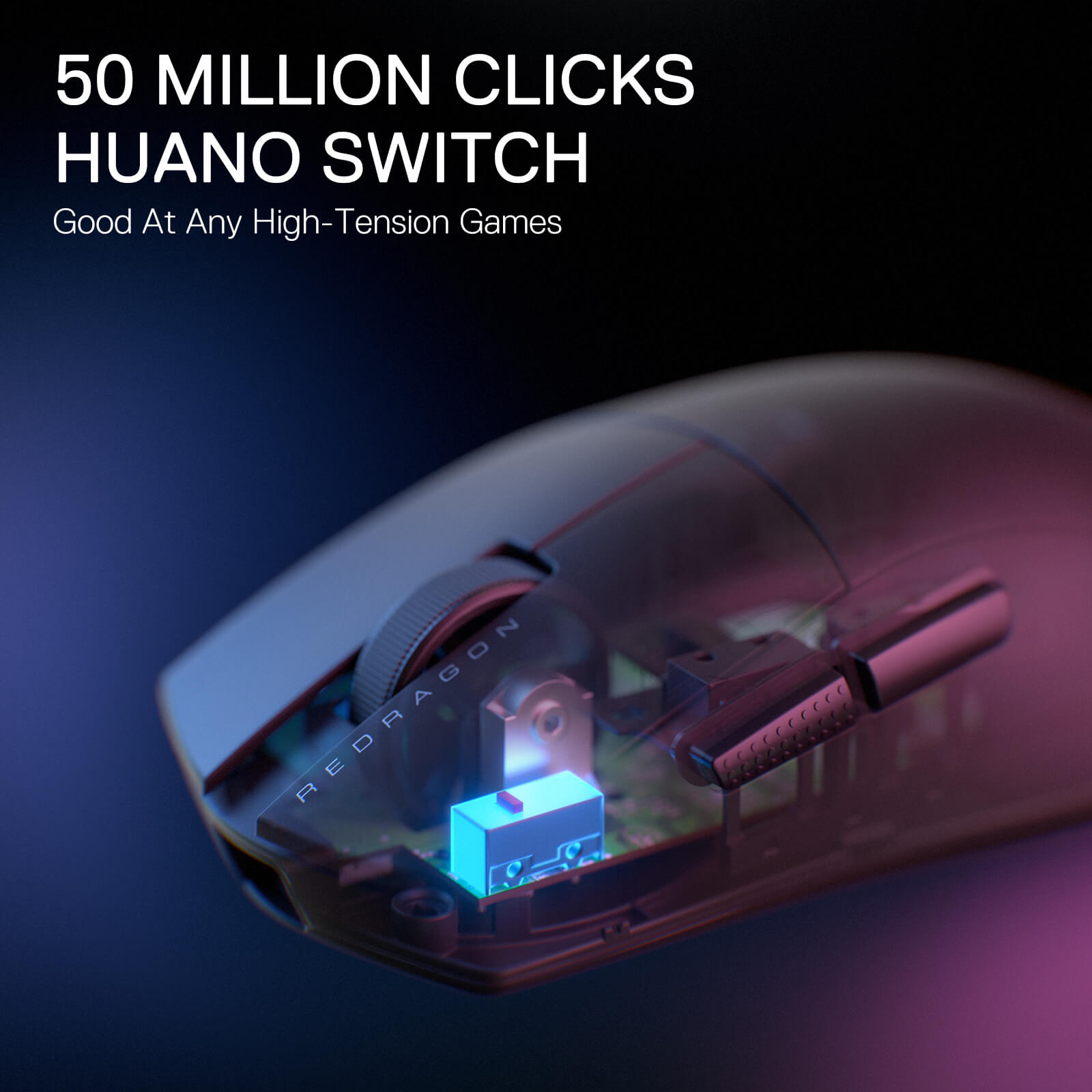 Redragon M916 ULT Wireless 8K Polling Rate Gaming Mouse, 49G Ultra-Light 30,000 Max DPI Gaming Mice w/Ergonomic Natural Grip Build, Full Programmable Buttons, Software Supports DIY Keybinds & DPI