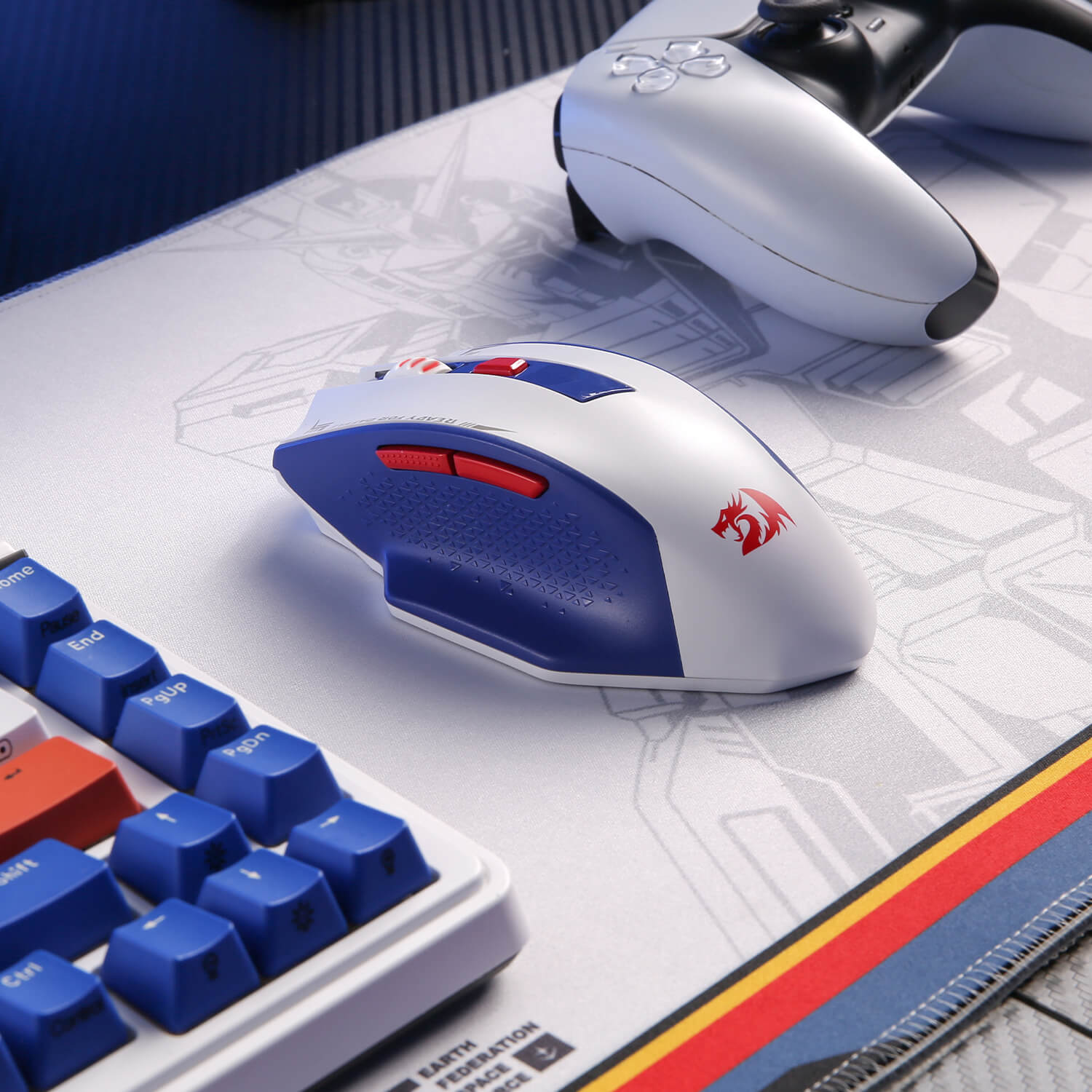 Redragon M994 Tetikus Permainan Bluetooth Wayarles, Tetikus Gamer Berwayar/Wayarles 26000 DPI dengan Sambungan 3-Mod, BT & Wayarles 2.4G, 6 Butang Makro, Kapasiti Kuasa Tahan Lama untuk PC/Mac/Komputer Riba