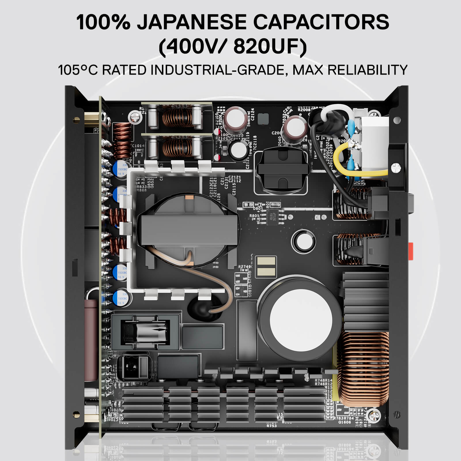 Redragon RGMS-1000W PRO 80+ Gold 1000 Watt Power Supply w/Upgraded ATX 3.1 & PCIe 5.1 Fully Modular, Compact 150mm Size, Smart ECO Low Noise Fan, 100% Japanese Capacitors, Full Mod Cables