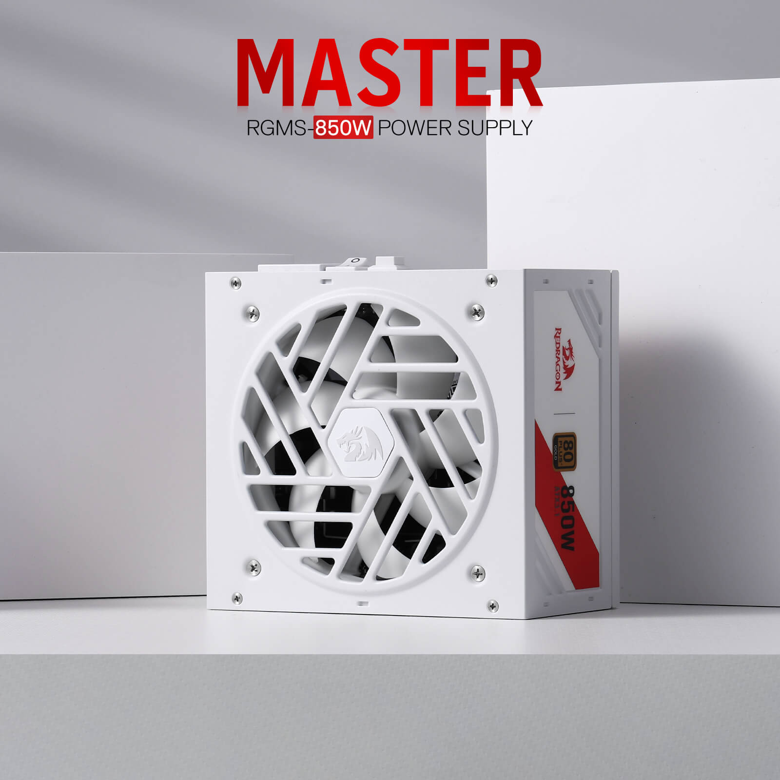 Redragon RGPS-850W PRO 80+ Gold 850 Watt Power Supply w/Upgraded ATX 3.1 & PCIe 5.1 Fully Modular, Compact 160mm Size, Smart ECO Low Noise Fan, 100% Japanese Capacitors, Full Mod Cables, black| show