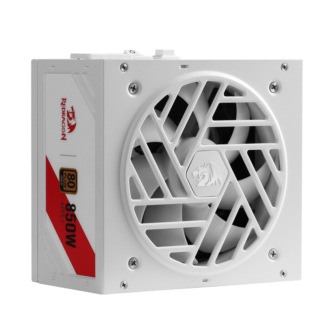 Redragon RGPS-850W PRO 80+ Gold 850 Watt Power Supply w/Upgraded ATX 3.1 & PCIe 5.1 Fully Modular, Compact 160mm Size, Smart ECO Low Noise Fan, 100% Japanese Capacitors, Full Mod Cables, black| show