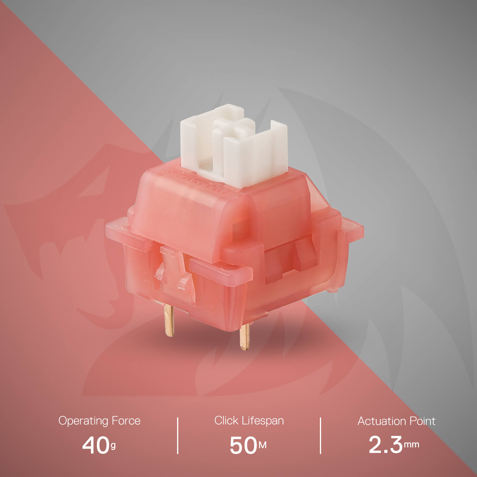 Suis Mekanikal Linear Senyap Redragon Rose A120