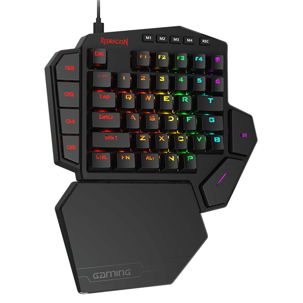 Redragon K585 DITI One-Handed RGB Mechanical Gaming Keyboard Brown Switches 2