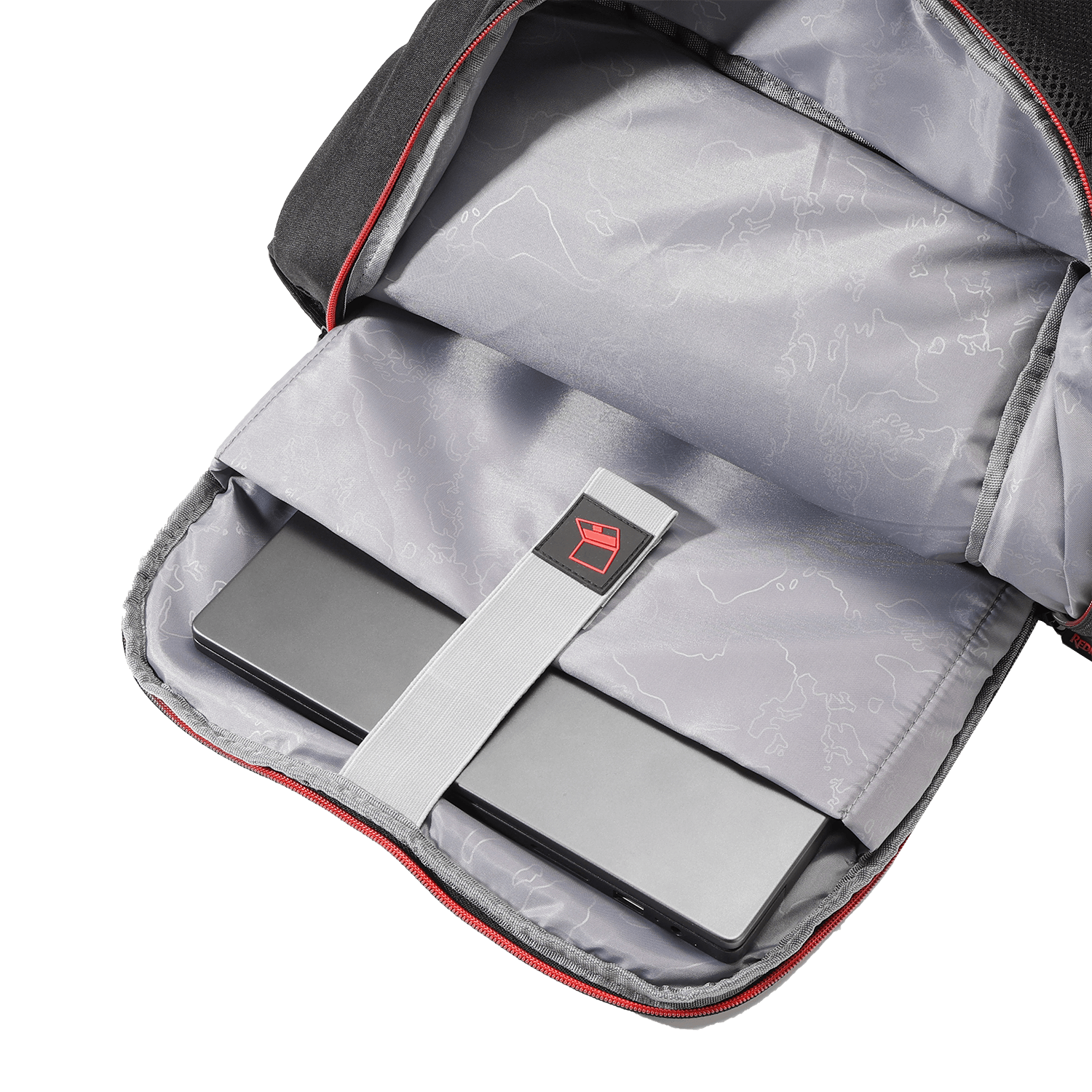 Beg Galas Komputer Riba Kembara Redragon GB-76, Beg Galas Permainan Komputer Stesen Kerja Perniagaan dengan Pelapik Fabrik Dua Lapisan Tahan Lama, Cetakan Logo Garis Moden & Poket Depan Besar, Sesuai untuk Komputer Riba Sehingga 18"