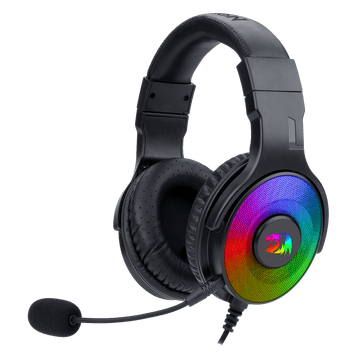 Redragon H350 Pandora RGB Set Kepala Permainan Berwayar, Lampu Latar RGB Dinamik - Bunyi Keliling Stereo - Pemacu 50MM - Mikrofon Boleh Tanggal