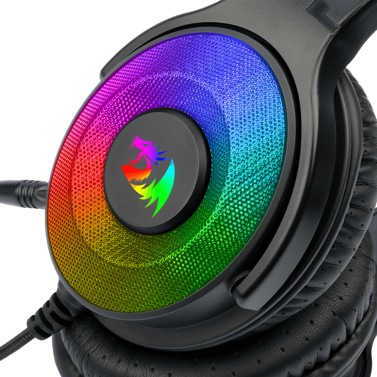 Redragon H350 Pandora RGB Set Kepala Permainan Berwayar, Lampu Latar RGB Dinamik - Bunyi Keliling Stereo - Pemacu 50MM - Mikrofon Boleh Tanggal