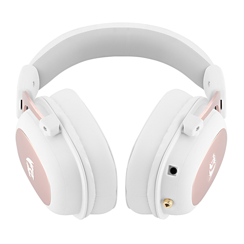 Set Kepala Permainan Redragon H510 ZEUS WHITE Bunyi Keliling 7.1 Pad Telinga Buih Memori - Pemacu 53MM