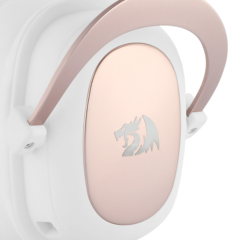 Set Kepala Permainan Redragon H510 ZEUS WHITE Bunyi Keliling 7.1 Pad Telinga Buih Memori - Pemacu 53MM