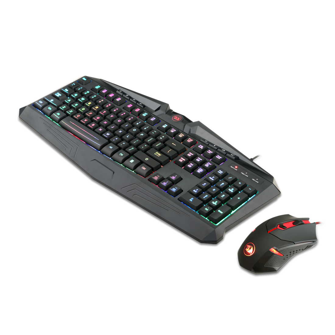 Kombo Tetikus Papan Kekunci Permainan Redragon S101-1, Papan Kekunci Sandaran Pergelangan Tangan Ergonomik Berwayar USB 104 Kekunci Lampu Latar LED RGB, Tetikus 6 Butang Boleh Atur Cara untuk Pemain PC Windows - [Set Tetikus Papan Kekunci]