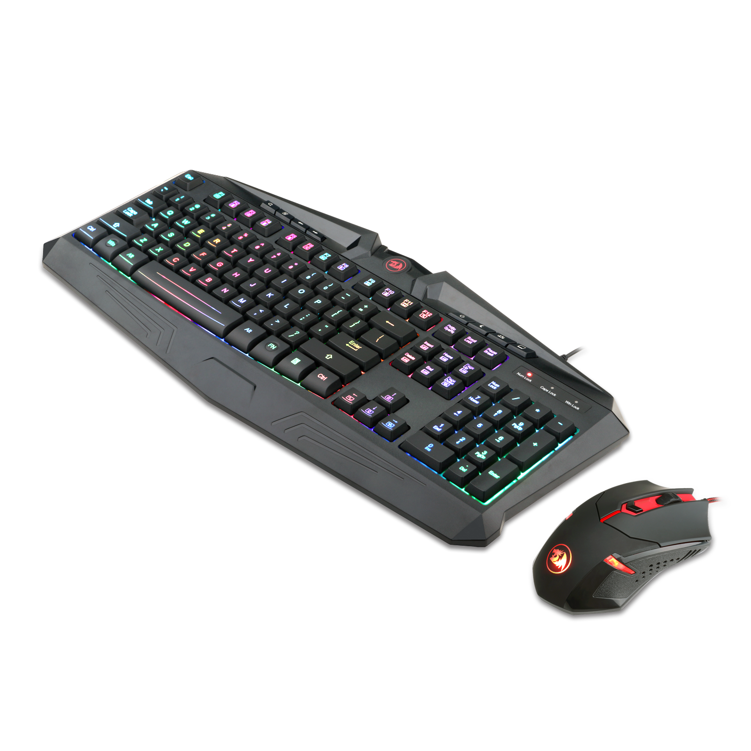 Kombo Tetikus Papan Kekunci Permainan Redragon S101-1, Papan Kekunci Sandaran Pergelangan Tangan Ergonomik Berwayar USB 104 Kekunci Lampu Latar LED RGB, Tetikus 6 Butang Boleh Atur Cara untuk Pemain PC Windows - [Set Tetikus Papan Kekunci]