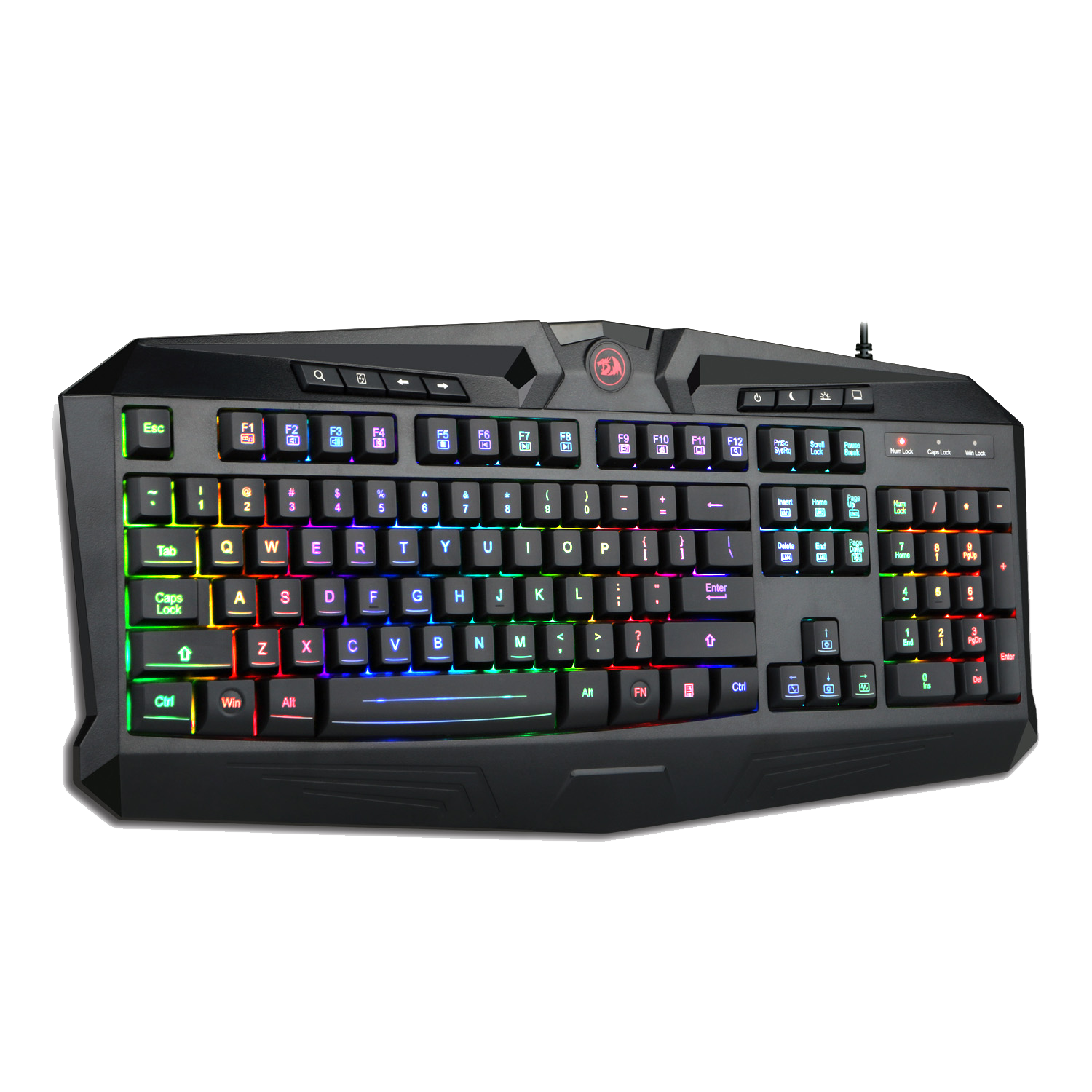 Kombo Tetikus Papan Kekunci Permainan Redragon S101-1, Papan Kekunci Sandaran Pergelangan Tangan Ergonomik Berwayar USB 104 Kekunci Lampu Latar LED RGB, Tetikus 6 Butang Boleh Atur Cara untuk Pemain PC Windows - [Set Tetikus Papan Kekunci]