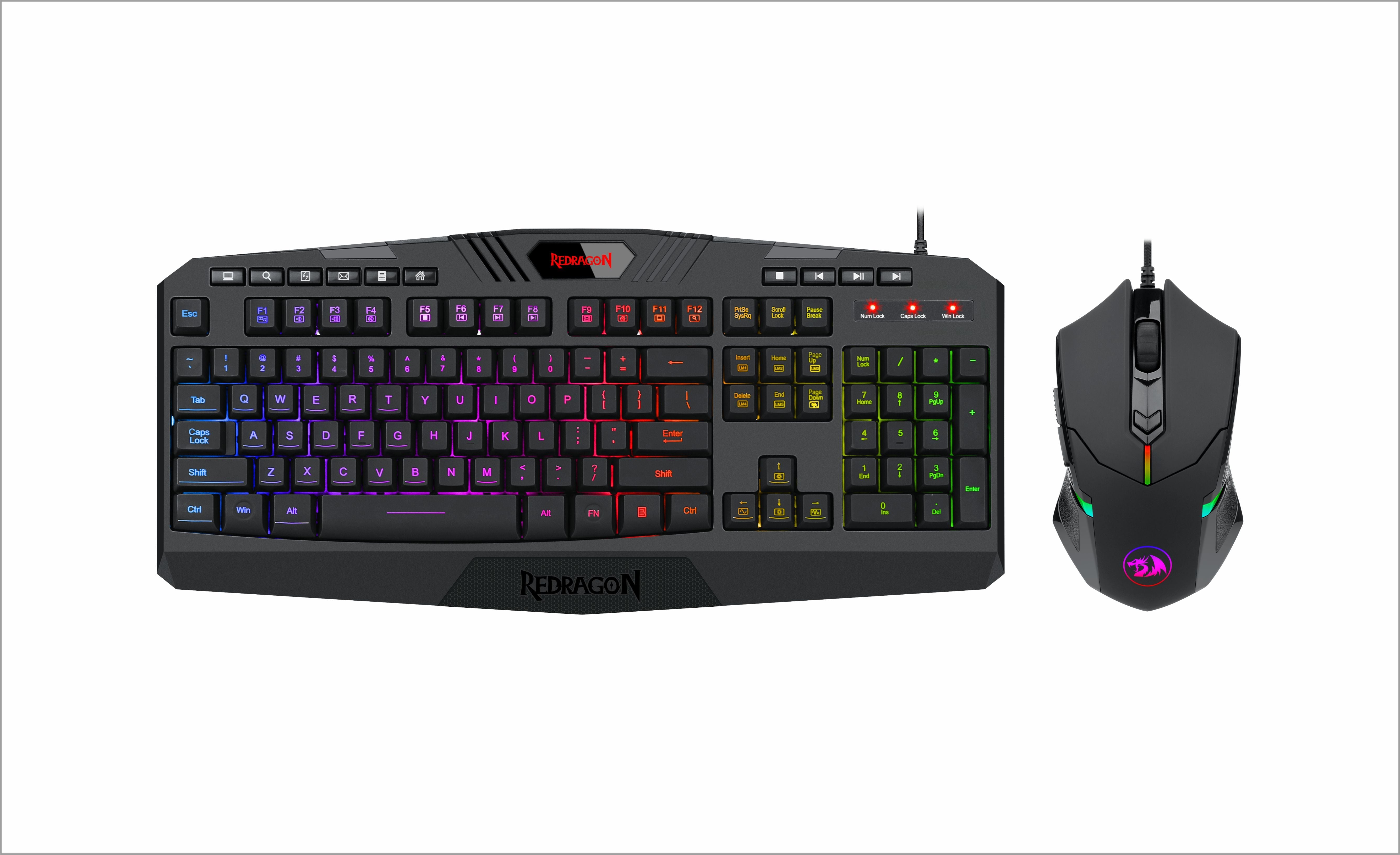 PAPAN KEKUNCI PERMAINAN Redragon K503RGB dan TETIKUS PERMAINAN M601-RGB