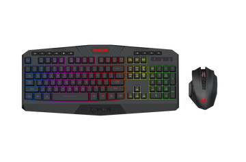 Set Kombo Papan Kekunci & Tetikus Gaming Tanpa Wayar Redragon S101-KS
