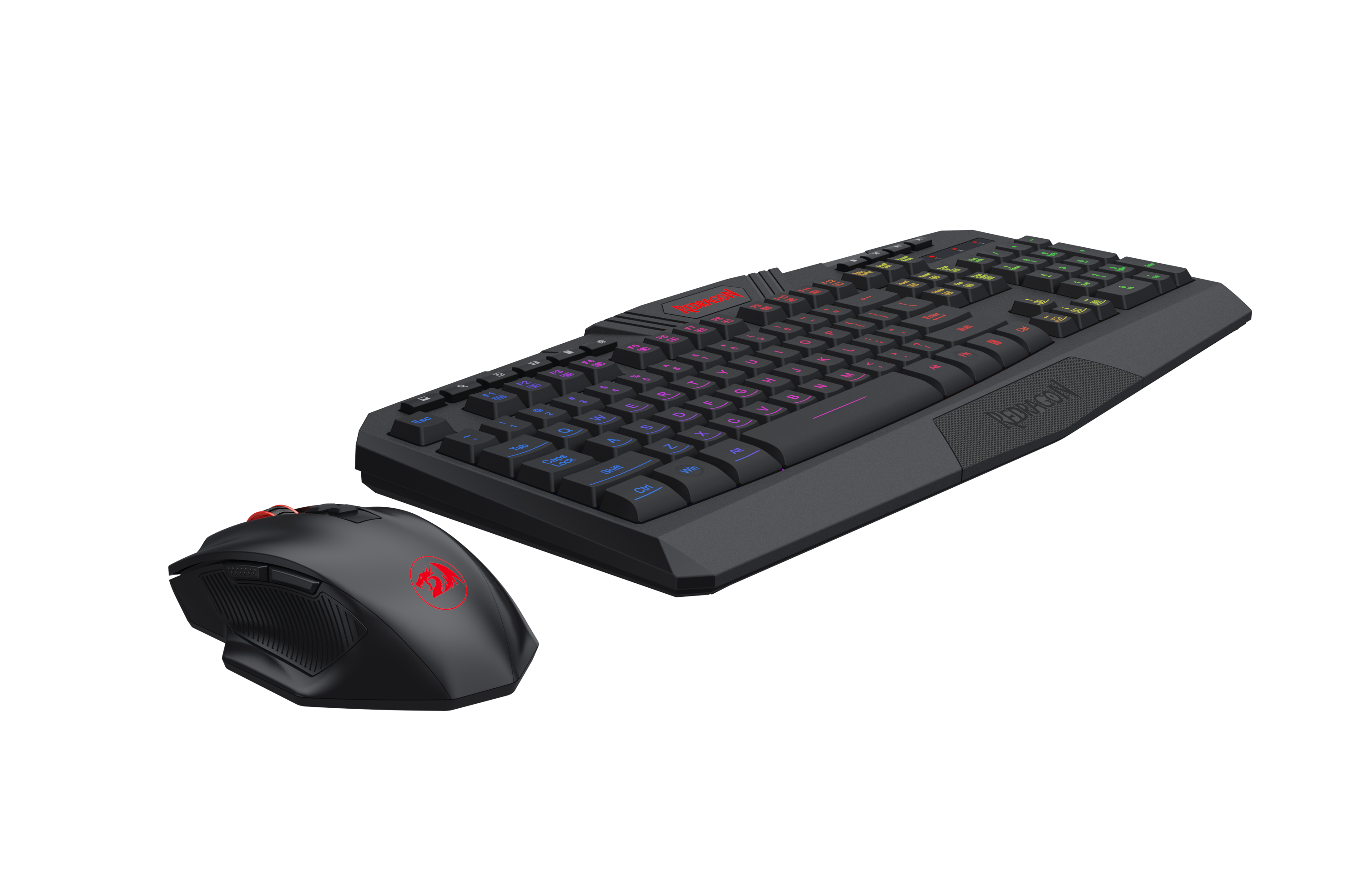 Set Kombo Papan Kekunci & Tetikus Gaming Tanpa Wayar Redragon S101-KS