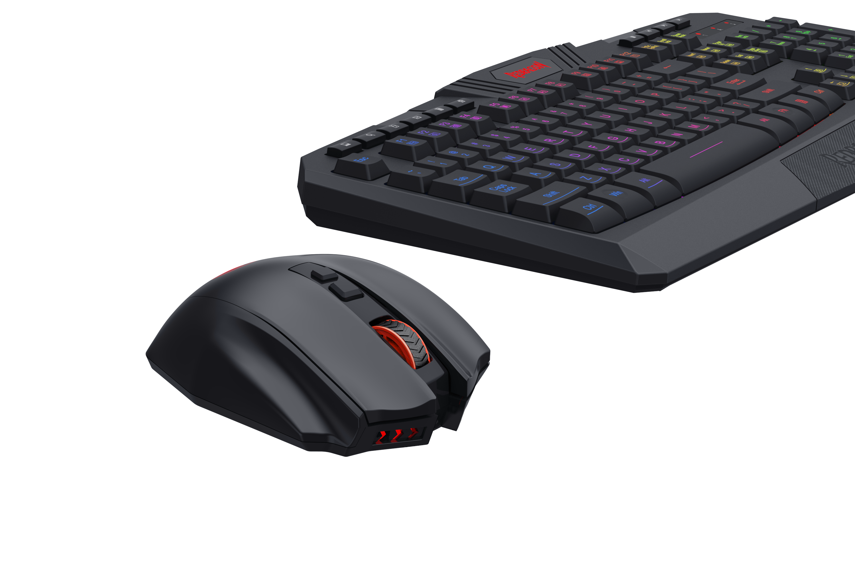 Set Kombo Papan Kekunci & Tetikus Gaming Tanpa Wayar Redragon S101-KS