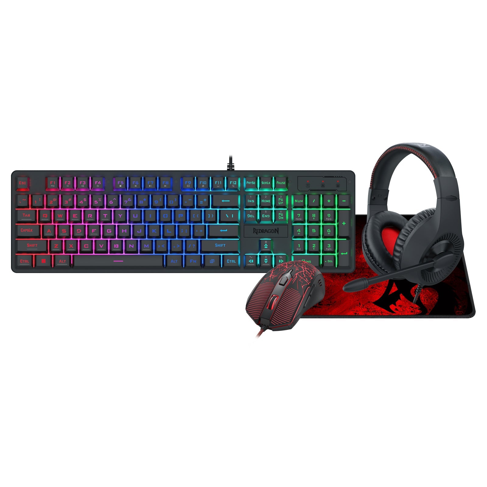 Redragon Essentials S107P-BA 4 dalam 1 Pakej Permainan