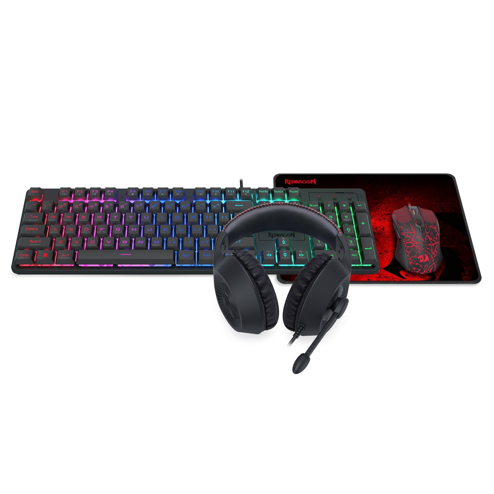 Redragon Essentials S107P-BA 4 dalam 1 Pakej Permainan