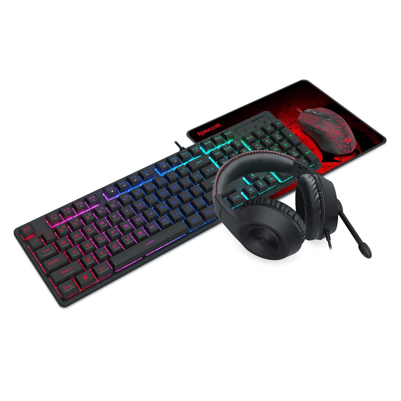 Redragon Essentials S107P-BA 4 dalam 1 Pakej Permainan