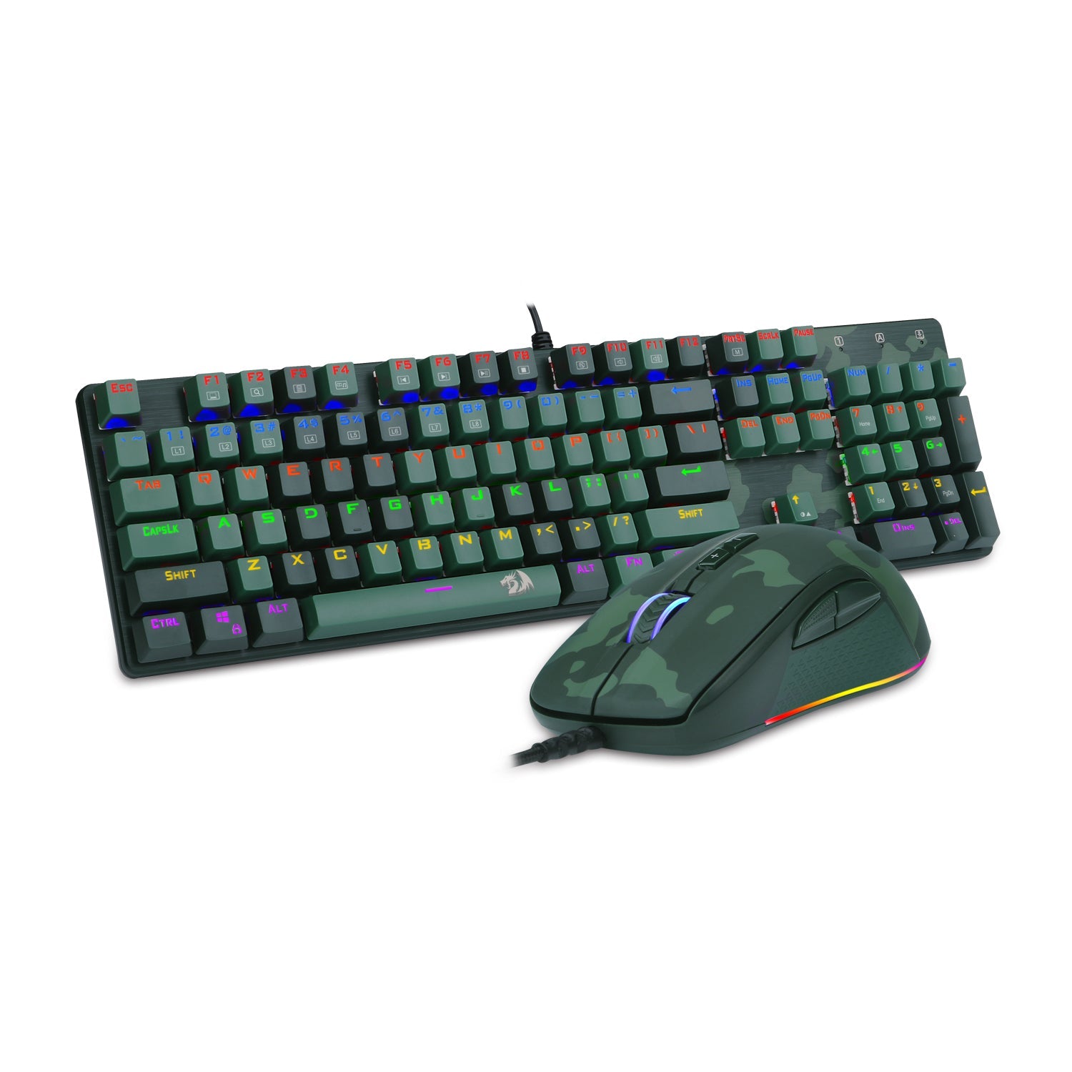 Redragon CAMINC ESSENTIALS S108 PAPAN KEKUNCI & TETIKUS 2 DALAM SATU SET