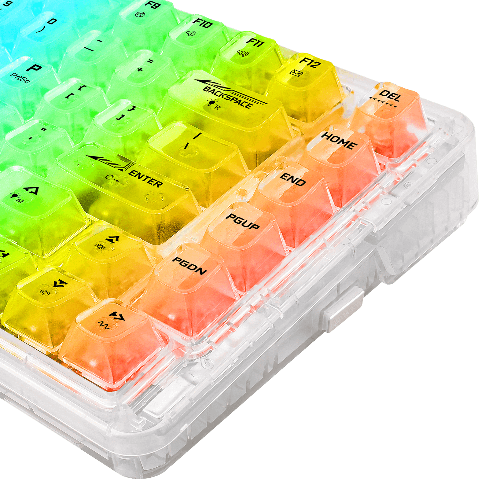 Papan Kekunci Permainan RGB Gasket Wayarles 78% Redragon K649 PRO, 3-Mod 82 Kekunci Papan Kekunci Mekanikal Padat Boleh Tukar Panas Sepenuhnya Lutsinar dengan Soket yang Dinaik Taraf, Buih Penyerap Bunyi, Suis Tersuai Lut Cahaya