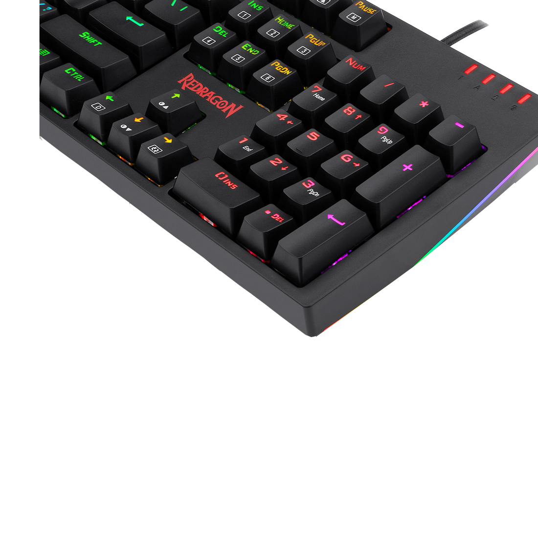 Papan Kekunci Berwayar RGB Permainan Mekanikal Redragon K592-PRO dengan Suis Biru V-Optik Ultra-Pantas