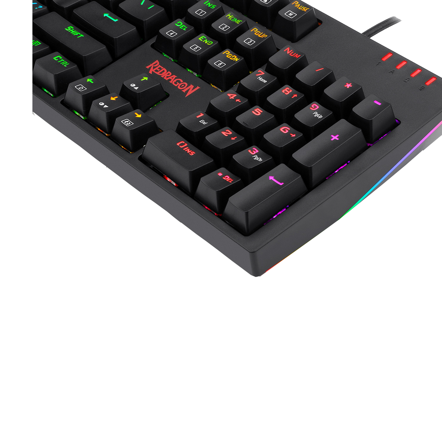 Papan Kekunci Berwayar RGB Permainan Mekanikal Redragon K592-PRO dengan Suis Biru V-Optik Ultra-Pantas