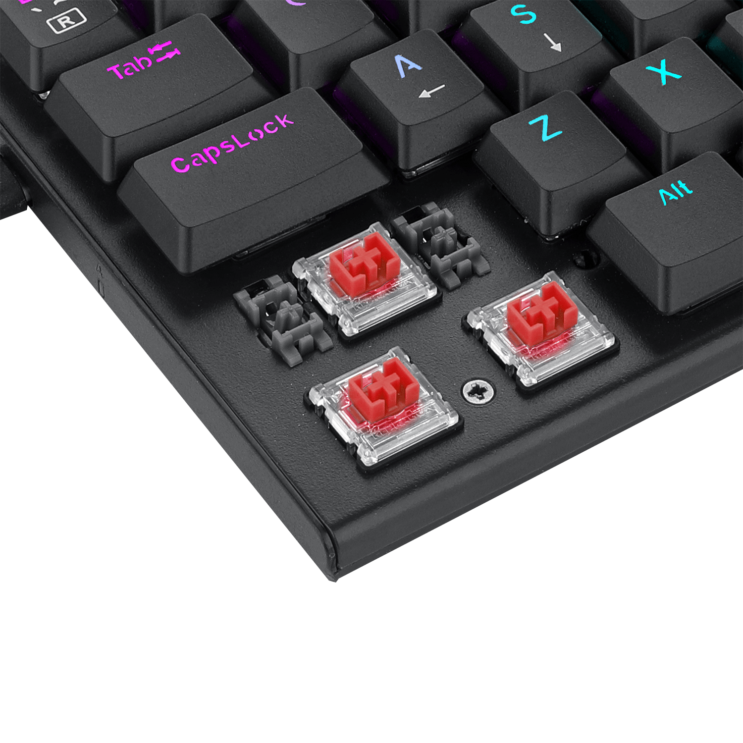 Papan Kekunci Mekanikal Berwayar Ultra Nipis 60% Redragon K614 Anivia, Papan Kekunci Gaming RGB 61 Kekunci Padat Ramping dengan Suis Merah Linear Profil Rendah dan Penutup Kekunci Suntikan Berganda untuk Penggerakan Pantas & Tepat