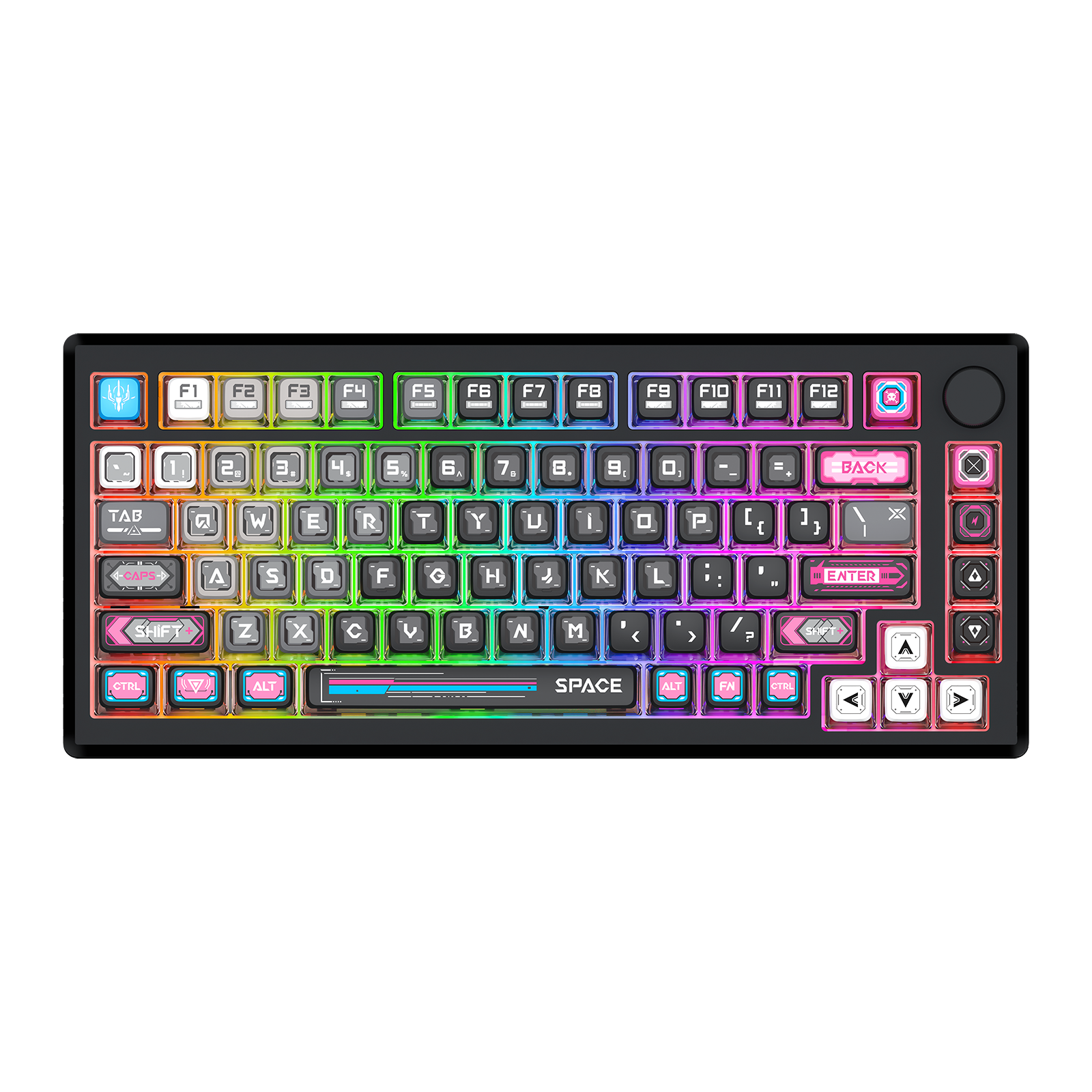 URANUS PRO 82 K732MC-RGB-PRO Papan Kekunci Mekanikal Badan Aloi Aluminium 3 Mod Sambungan
