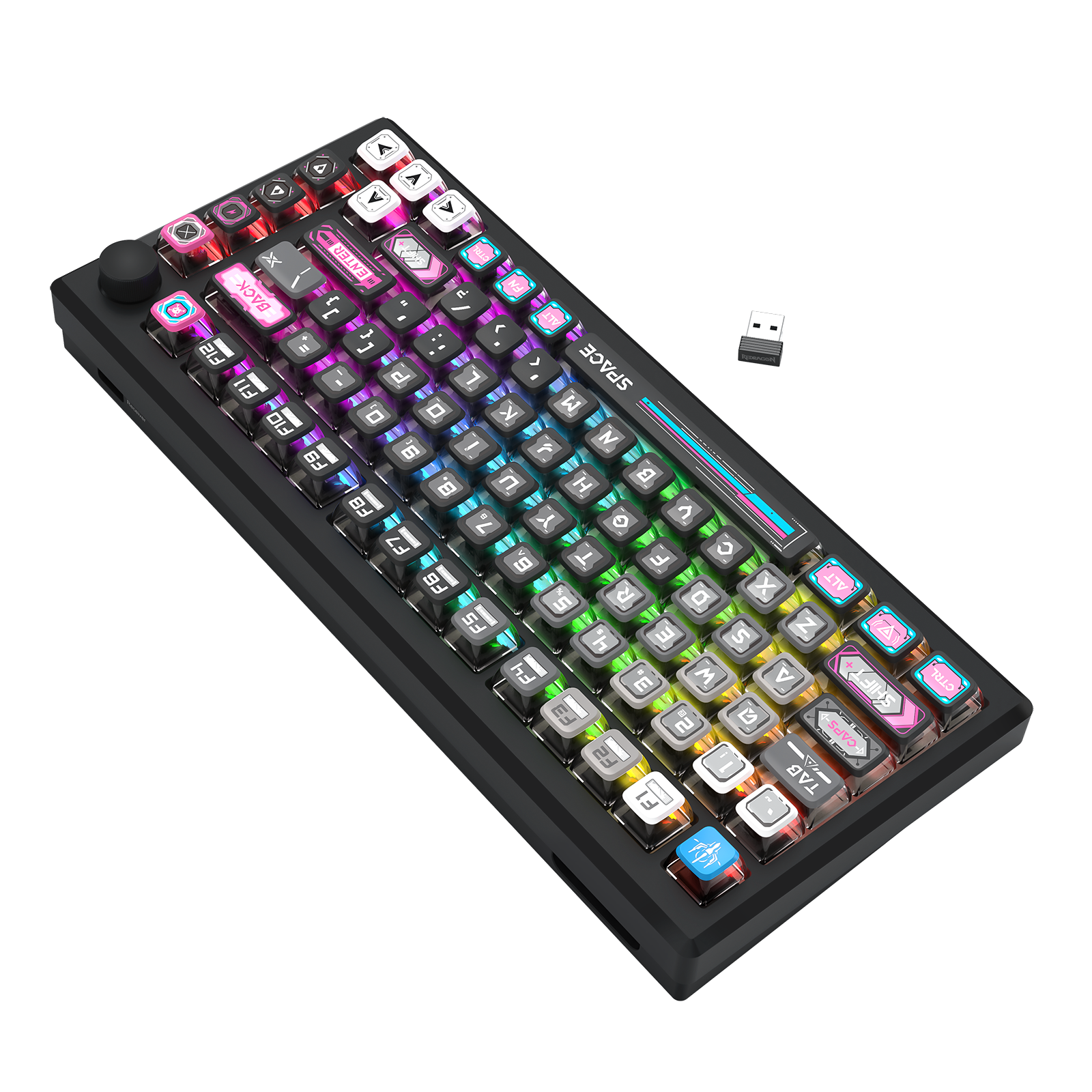 URANUS PRO 82 K732MC-RGB-PRO Papan Kekunci Mekanikal Badan Aloi Aluminium 3 Mod Sambungan