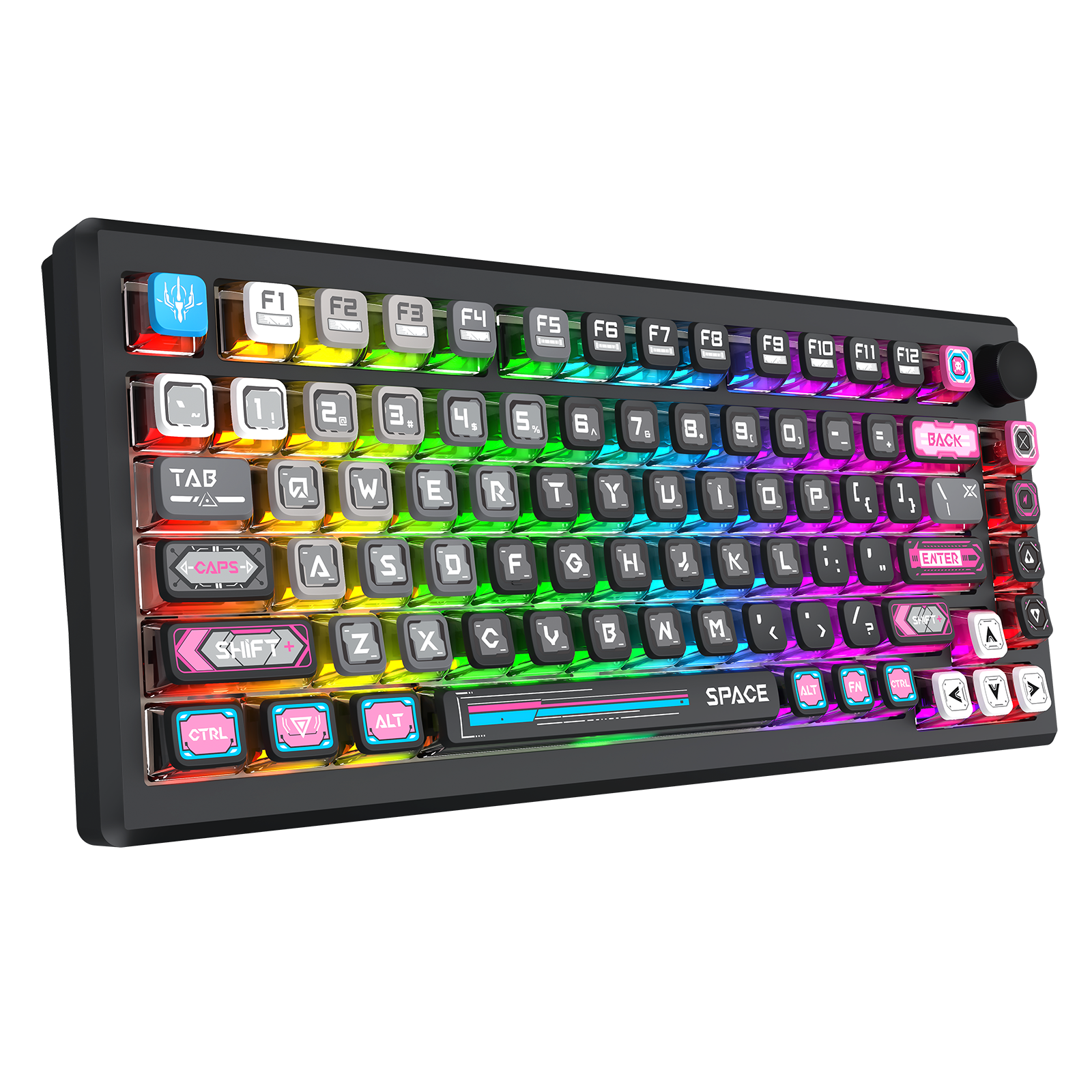 URANUS PRO 82 K732MC-RGB-PRO Papan Kekunci Mekanikal Badan Aloi Aluminium 3 Mod Sambungan