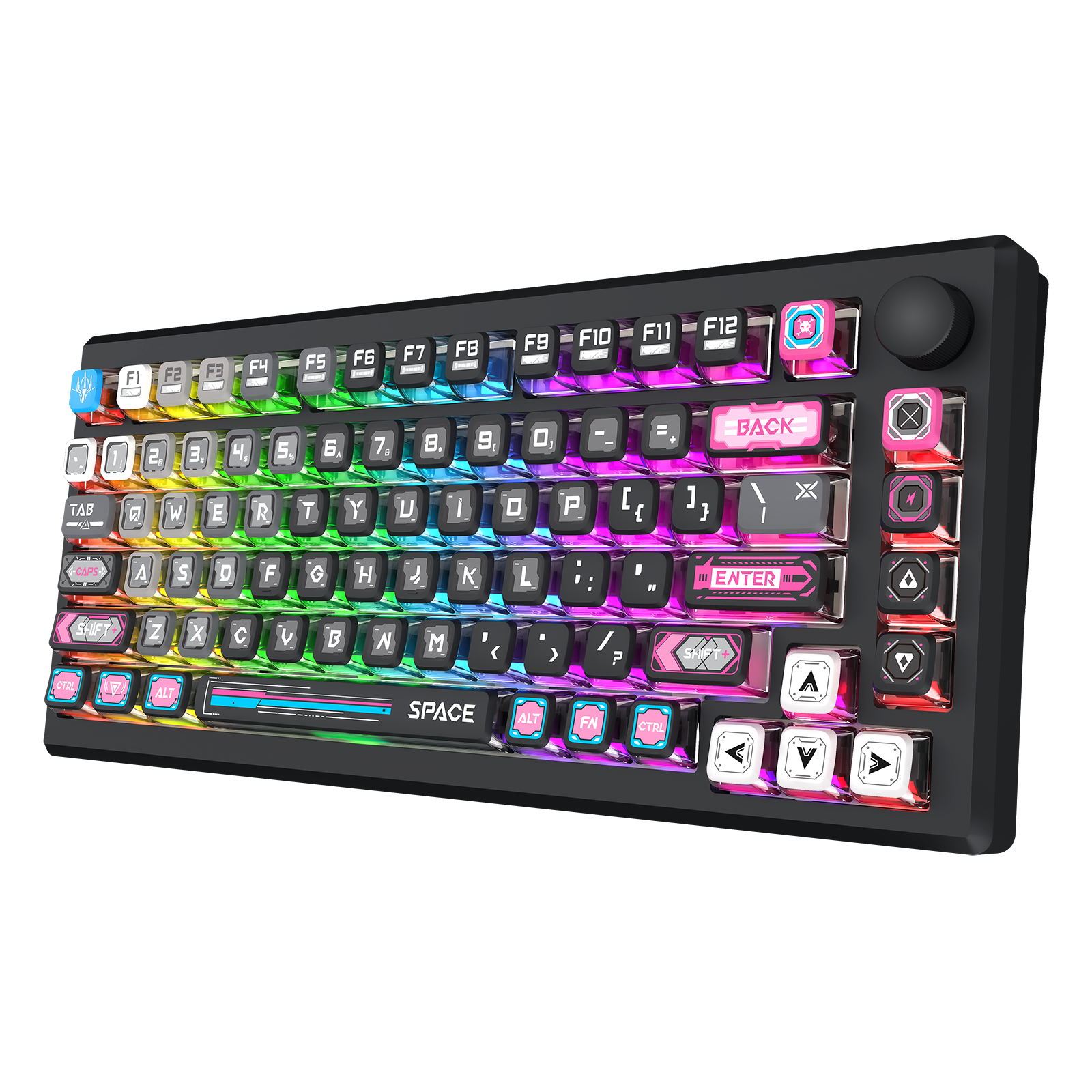 URANUS PRO 82 K732MC-RGB-PRO Papan Kekunci Mekanikal Badan Aloi Aluminium 3 Mod Sambungan
