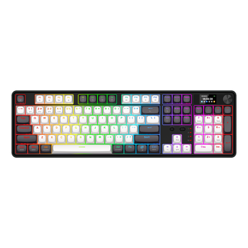 Redragon K761WB-RGB-PRO Papan Kekunci Mekanikal 104 Gasket 3 Mod dengan Paparan LCD