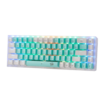 Papan Kekunci Permainan RGB Wayarles 3 Mod 65% Redragon K631 PRO WT, Papan Kekunci Mekanikal Padat Boleh Tukar Panas 68 Kekunci dengan Soket PCB Bebas Mod Boleh Tukar Panas & Papan Lut Sinar, Suis Linear Senyap Tersuai