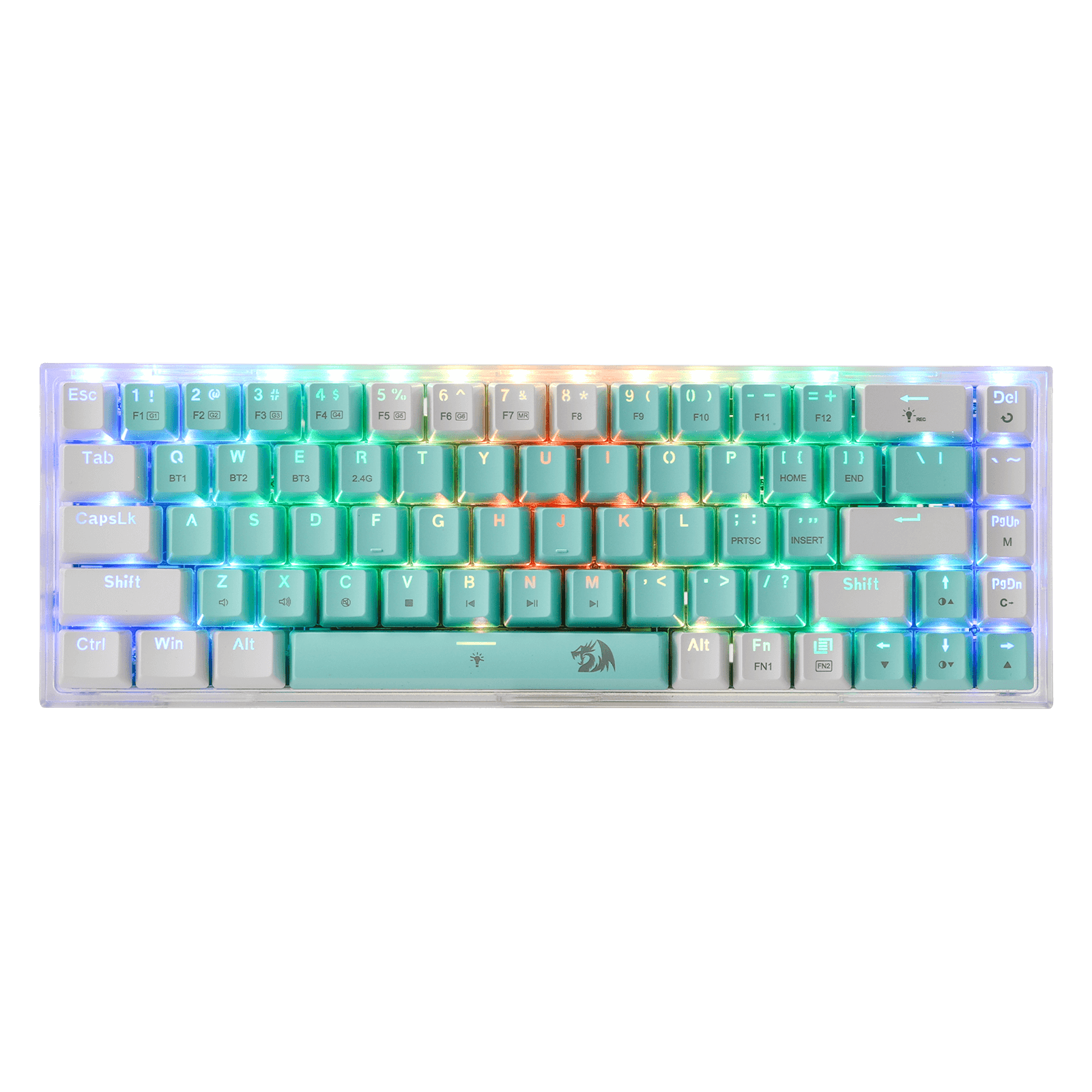 Papan Kekunci Permainan RGB Wayarles 3 Mod 65% Redragon K631 PRO WT, Papan Kekunci Mekanikal Padat Boleh Tukar Panas 68 Kekunci dengan Soket PCB Bebas Mod Boleh Tukar Panas & Papan Lut Sinar, Suis Linear Senyap Tersuai