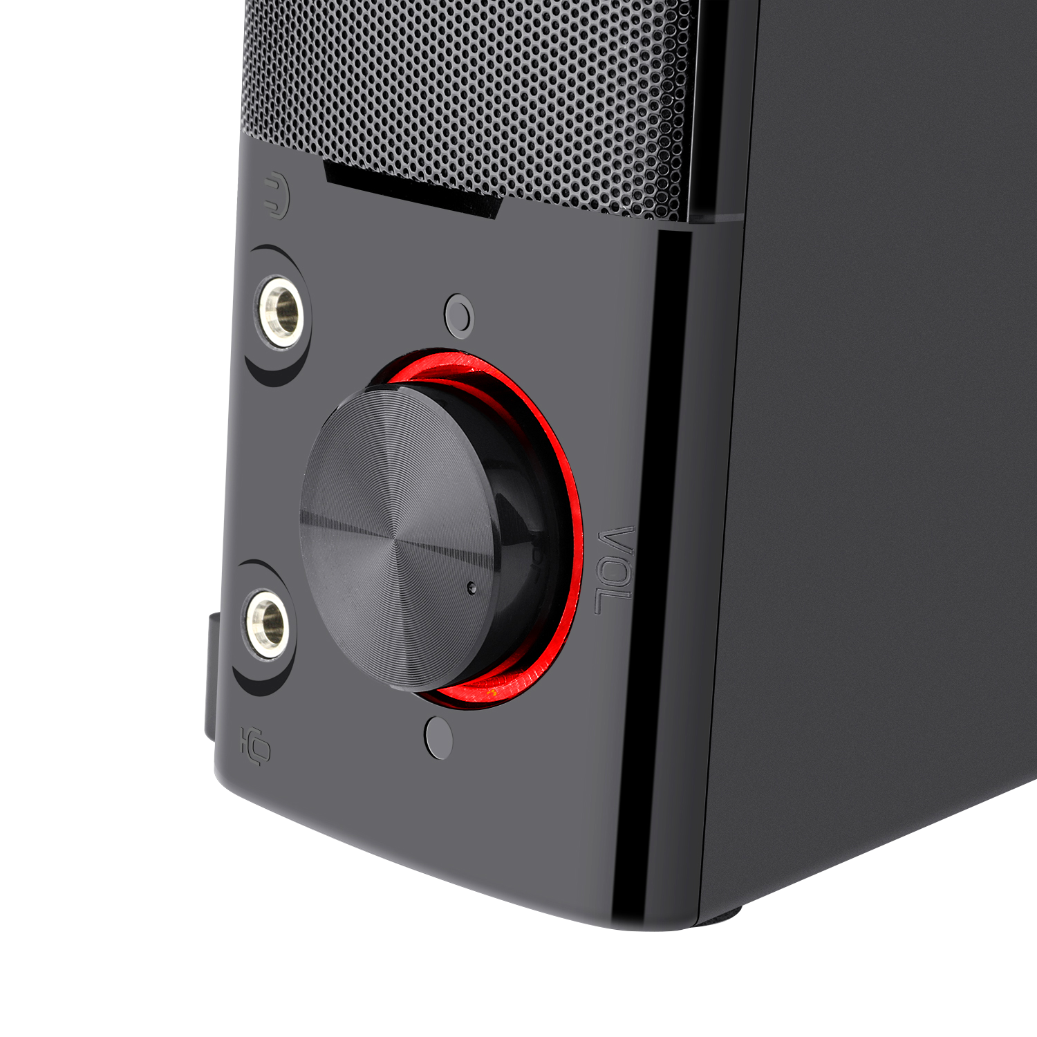 Pembesar Suara Permainan PC Redragon GS550 Orpheus, Bar Bunyi Komputer Atas Meja Stereo Saluran 2.0 dengan Saiz Boleh Ubah yang Padat