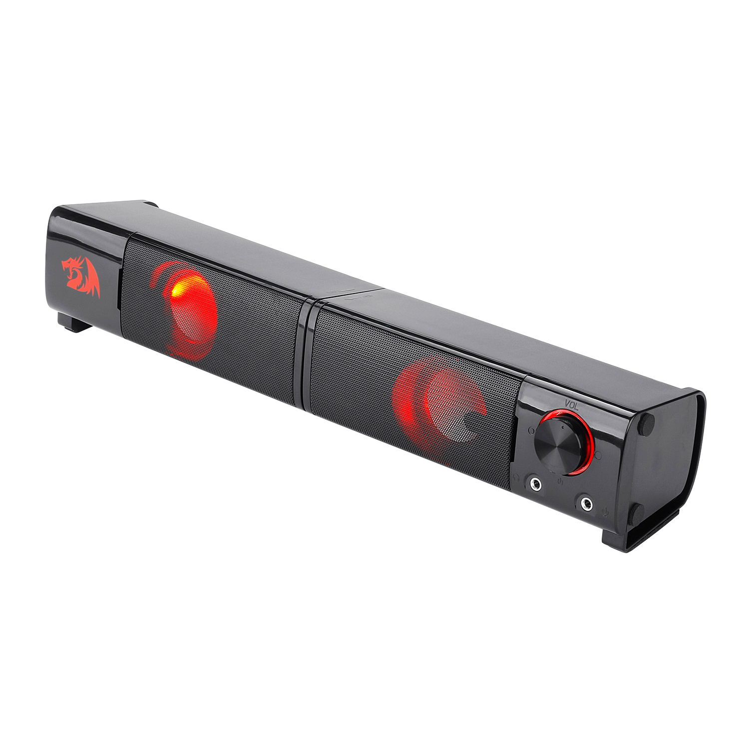 Pembesar Suara Permainan PC Redragon GS550 Orpheus, Bar Bunyi Komputer Atas Meja Stereo Saluran 2.0 dengan Saiz Boleh Ubah yang Padat