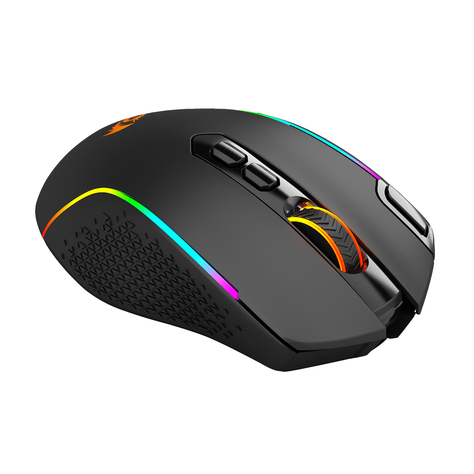 Tetikus Permainan Wayarles Redragon M810 Pro, Tetikus Gamer Berwayar/Wayarles 10000 DPI dengan Kekunci Tembakan Pantas, 8 Butang Makro, Kapasiti Kuasa Tahan Lama 45 Jam dan Lampu Latar RGB untuk PC/Mac/Laptop