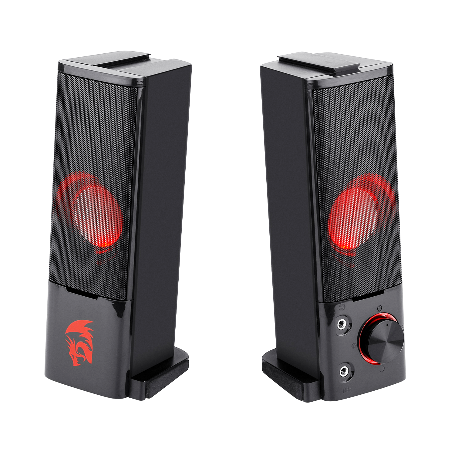 Pembesar Suara Permainan PC Redragon GS550 Orpheus, Bar Bunyi Komputer Atas Meja Stereo Saluran 2.0 dengan Saiz Boleh Ubah yang Padat