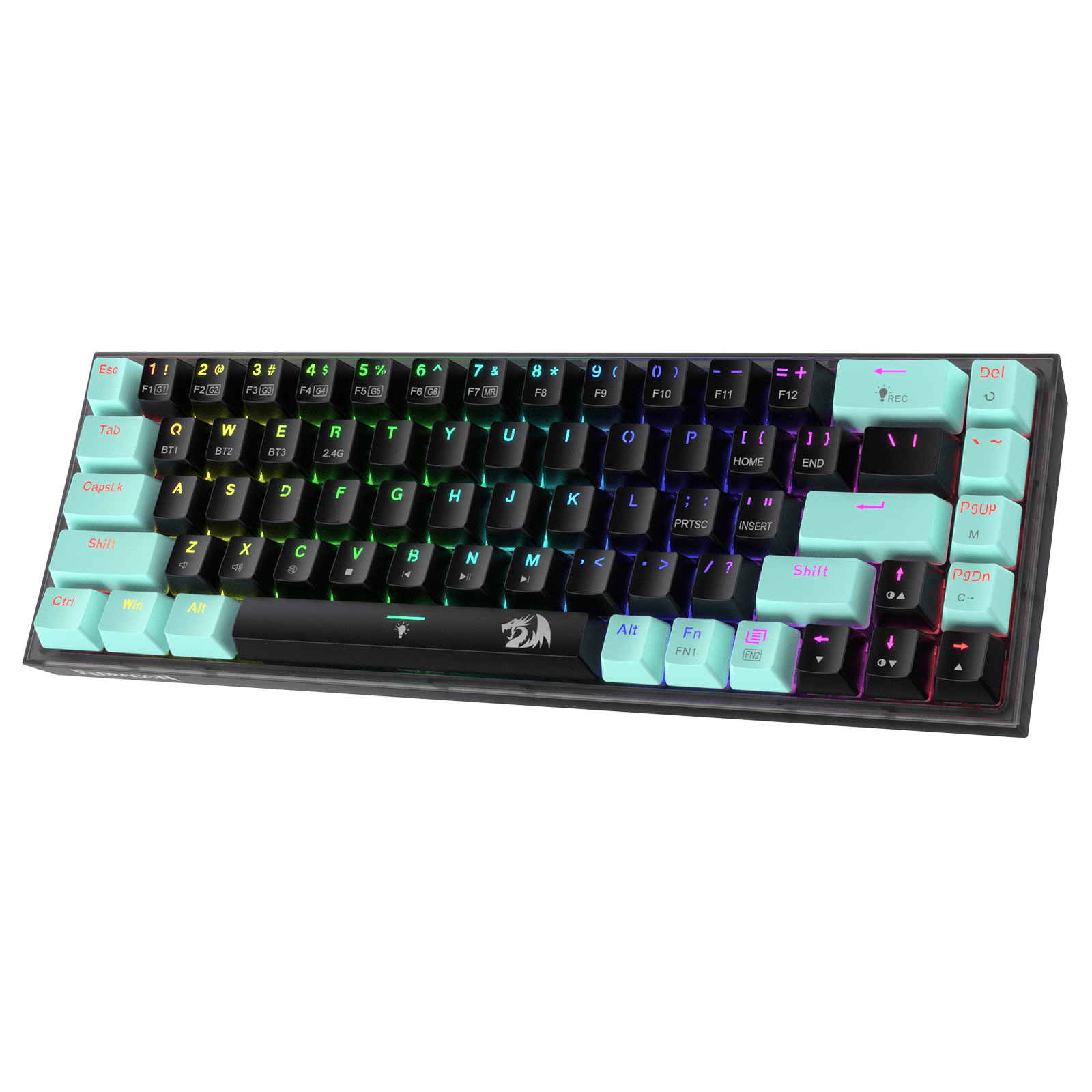 Papan Kekunci Gaming RGB Wayarles 3-Mod Redragon K631 PRO SE 65%, Papan Kekunci Mekanikal Padat Boleh Tukar Panas 68 Kekunci dengan Soket PCB Bebas Mod Boleh Tukar Panas & Papan Lut Sinar, Suis Linear Senyap Tersuai