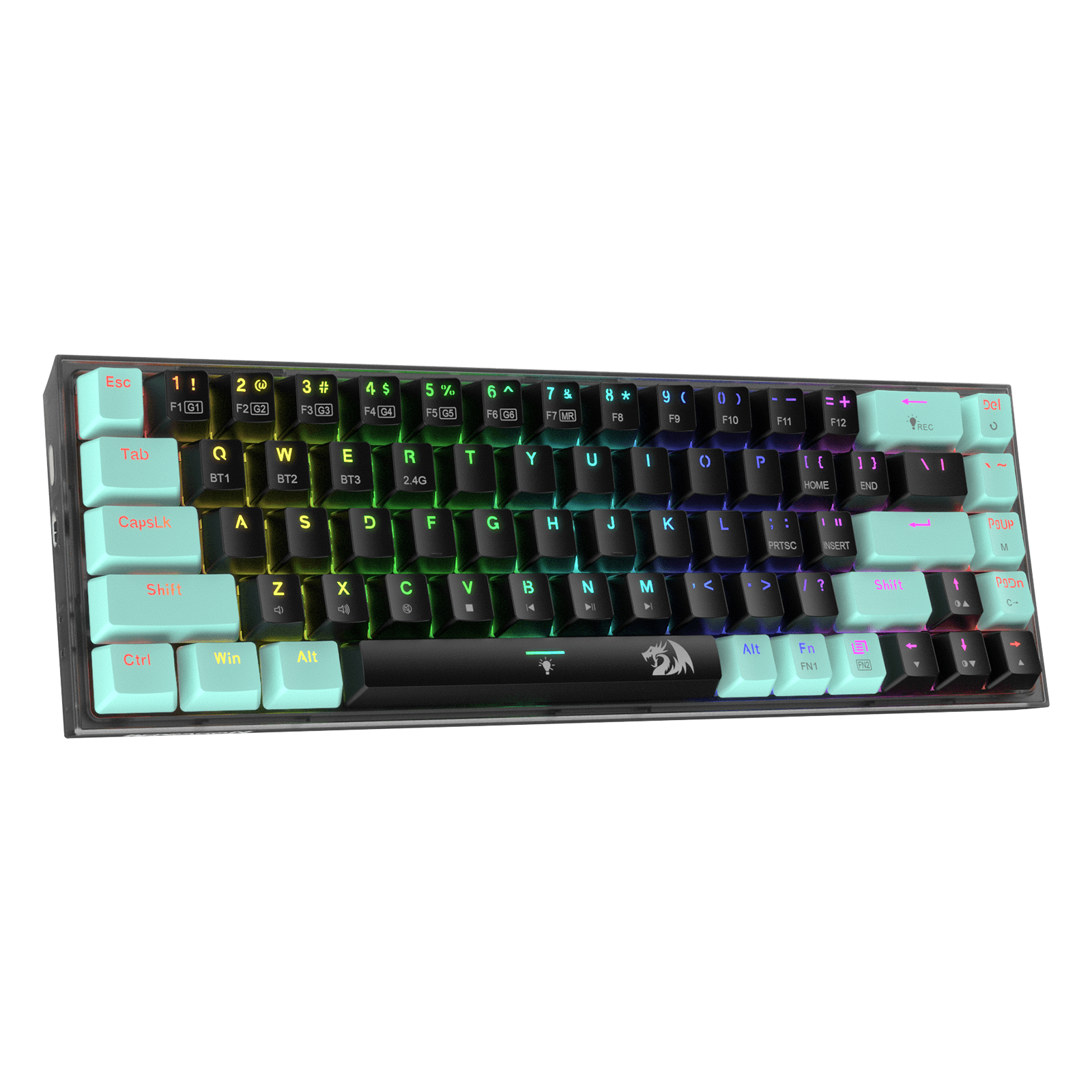 Papan Kekunci Gaming RGB Wayarles 3-Mod Redragon K631 PRO SE 65%, Papan Kekunci Mekanikal Padat Boleh Tukar Panas 68 Kekunci dengan Soket PCB Bebas Mod Boleh Tukar Panas & Papan Lut Sinar, Suis Linear Senyap Tersuai
