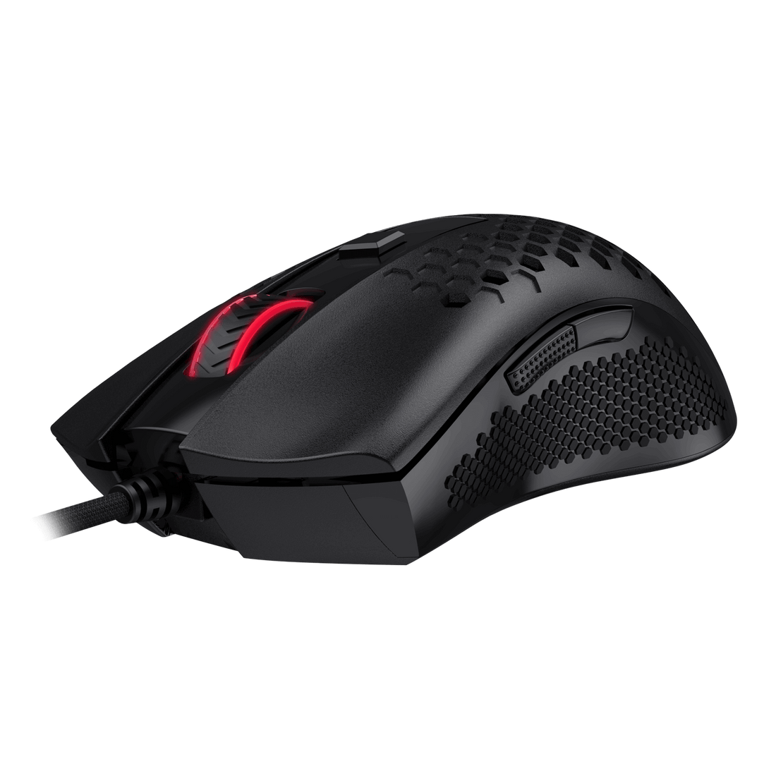 Redragon M808-N Storm Lightweight Gaming Mouse, Casing Sarang Lebah Ultraringan - Penderia Optik 12,400 DPI - 7 Butang Boleh Atur Cara - Pendaftaran Tepat - Kabel Sangat Ringan - Hitam