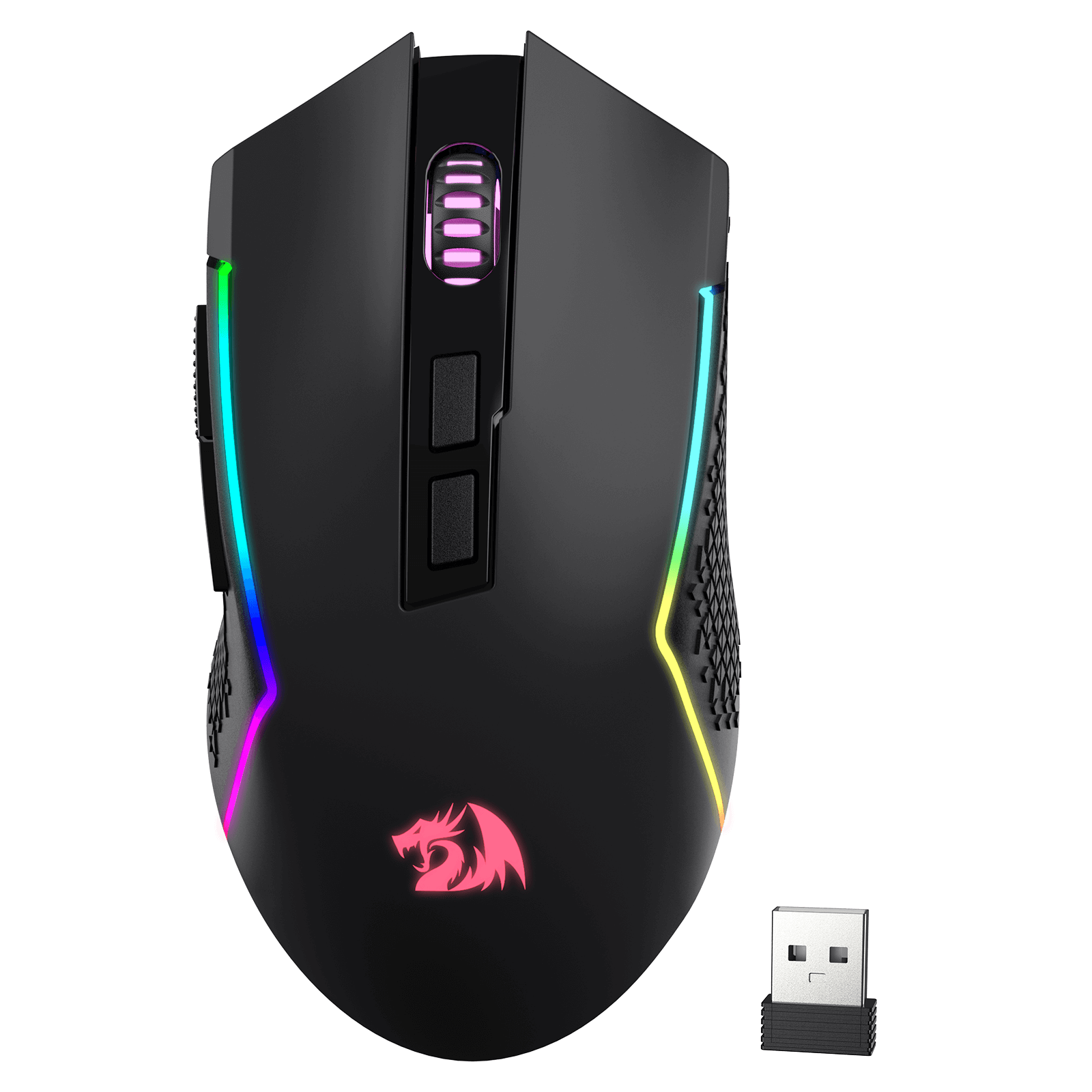 Redragon M693 Tetikus Permainan Bluetooth Wayarles, Tetikus Gamer Berwayar/Wayarles 8000 DPI dengan Sambungan 3-Mod, BT & Wayarles 2.4G, 7 Butang Makro, Kapasiti Kuasa Tahan Lama dan Lampu Latar RGB untuk PC/Mac/Komputer Riba