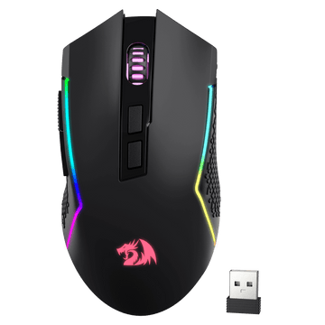 Redragon M693 Tetikus Permainan Bluetooth Wayarles, Tetikus Gamer Berwayar/Wayarles 8000 DPI dengan Sambungan 3-Mod, BT & Wayarles 2.4G, 7 Butang Makro, Kapasiti Kuasa Tahan Lama dan Lampu Latar RGB untuk PC/Mac/Komputer Riba