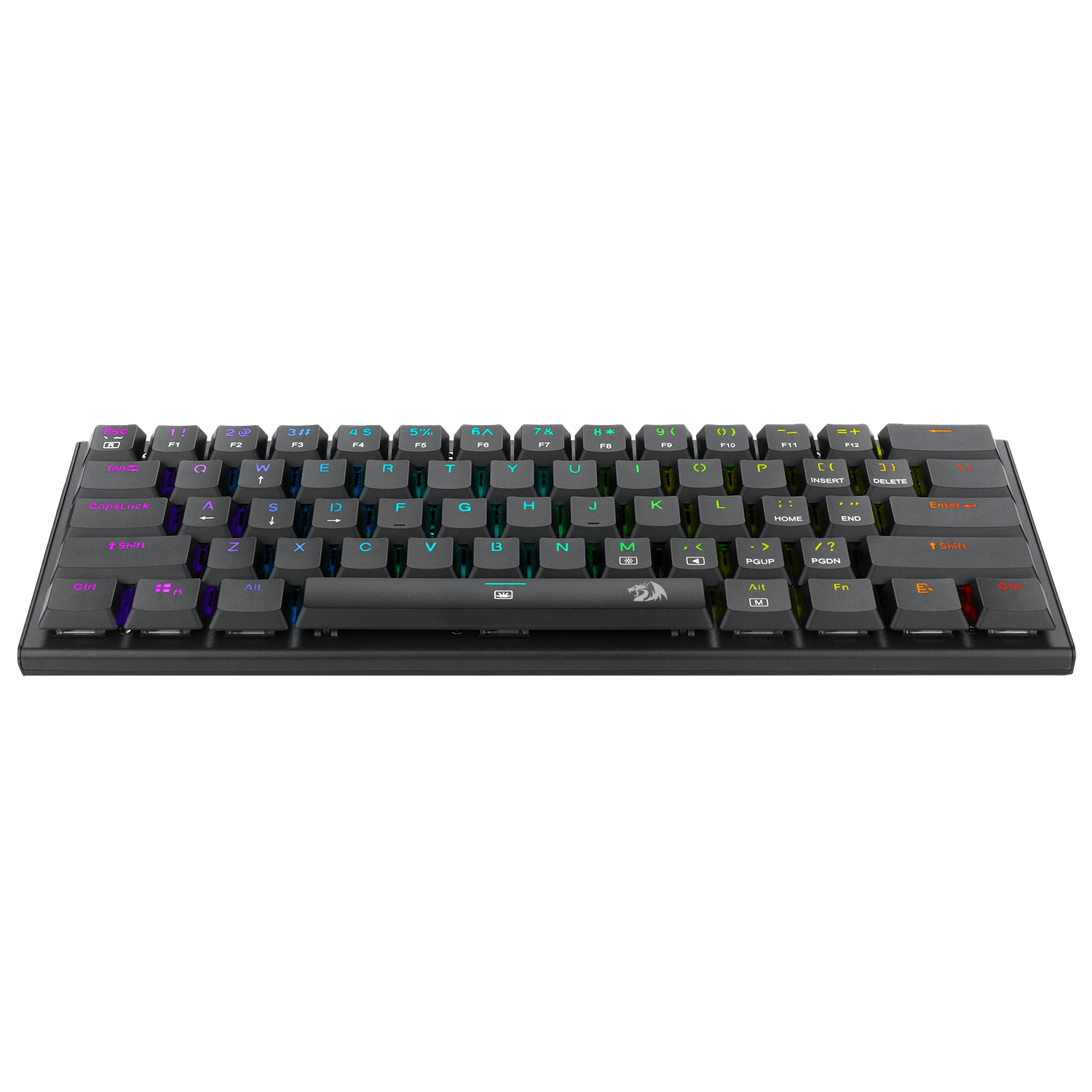 Papan Kekunci Mekanikal Berwayar Ultra Nipis 60% Redragon K614 Anivia, Papan Kekunci Gaming RGB 61 Kekunci Padat Ramping dengan Suis Merah Linear Profil Rendah dan Penutup Kekunci Suntikan Berganda untuk Penggerakan Pantas & Tepat
