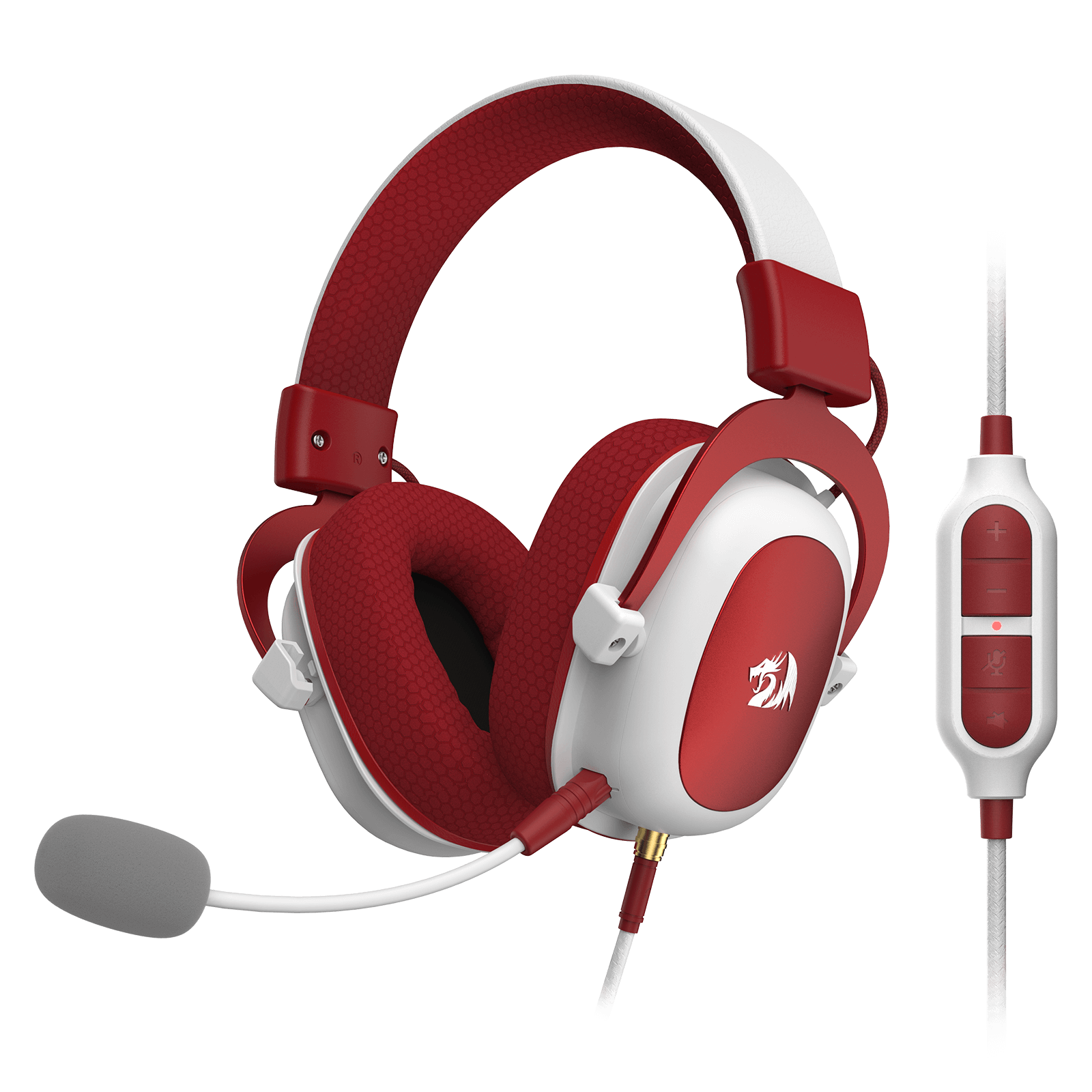Redragon H510 Zeus Xmas Alat Dengar Permainan Berwayar Edisi Krismas- Bunyi Keliling 7.1 - Sarung Kusyen Fabrik Bernafas - Pemacu 53MM