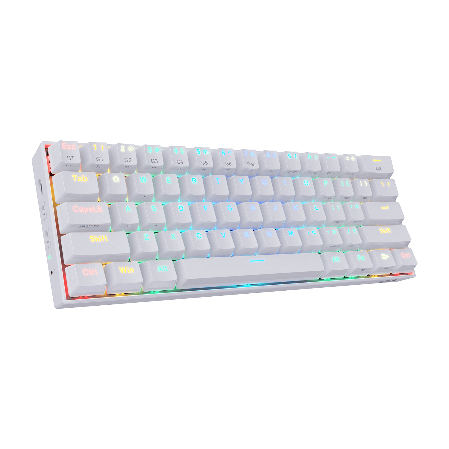 Papan Kekunci Mekanikal Wayarles Merah & Putih RGB 60% Redragon K530 (Suis Coklat)